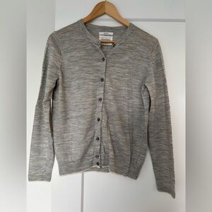 Hudson North Merino Wool Grey Cardigan - Size S